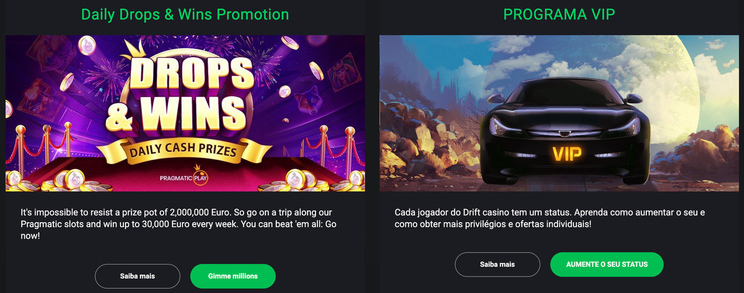 Promoções de cassino Drift